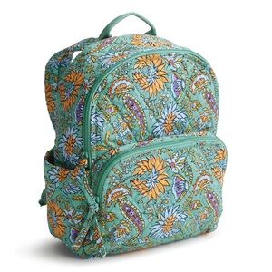 New Vera Bradley Small Banbury Backpack in Gemstone Paisley Premium Cotton NWT